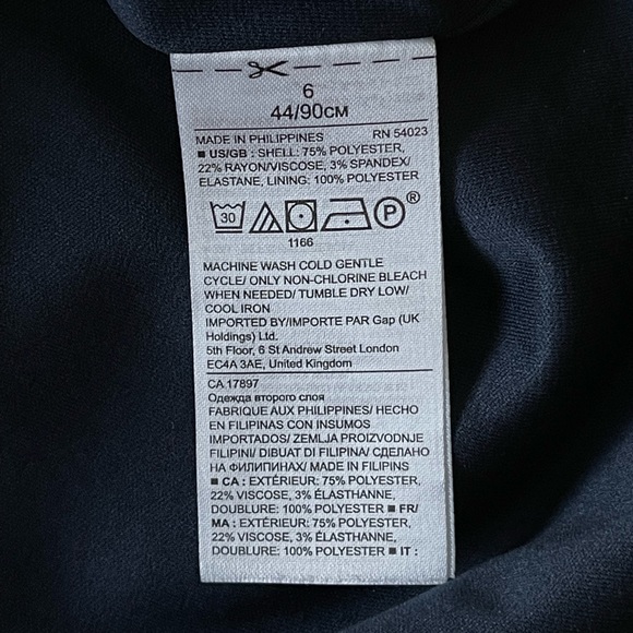 Banana Republic Navy Front Button Pencil Skirt (size 6) - Picture 9 of 10